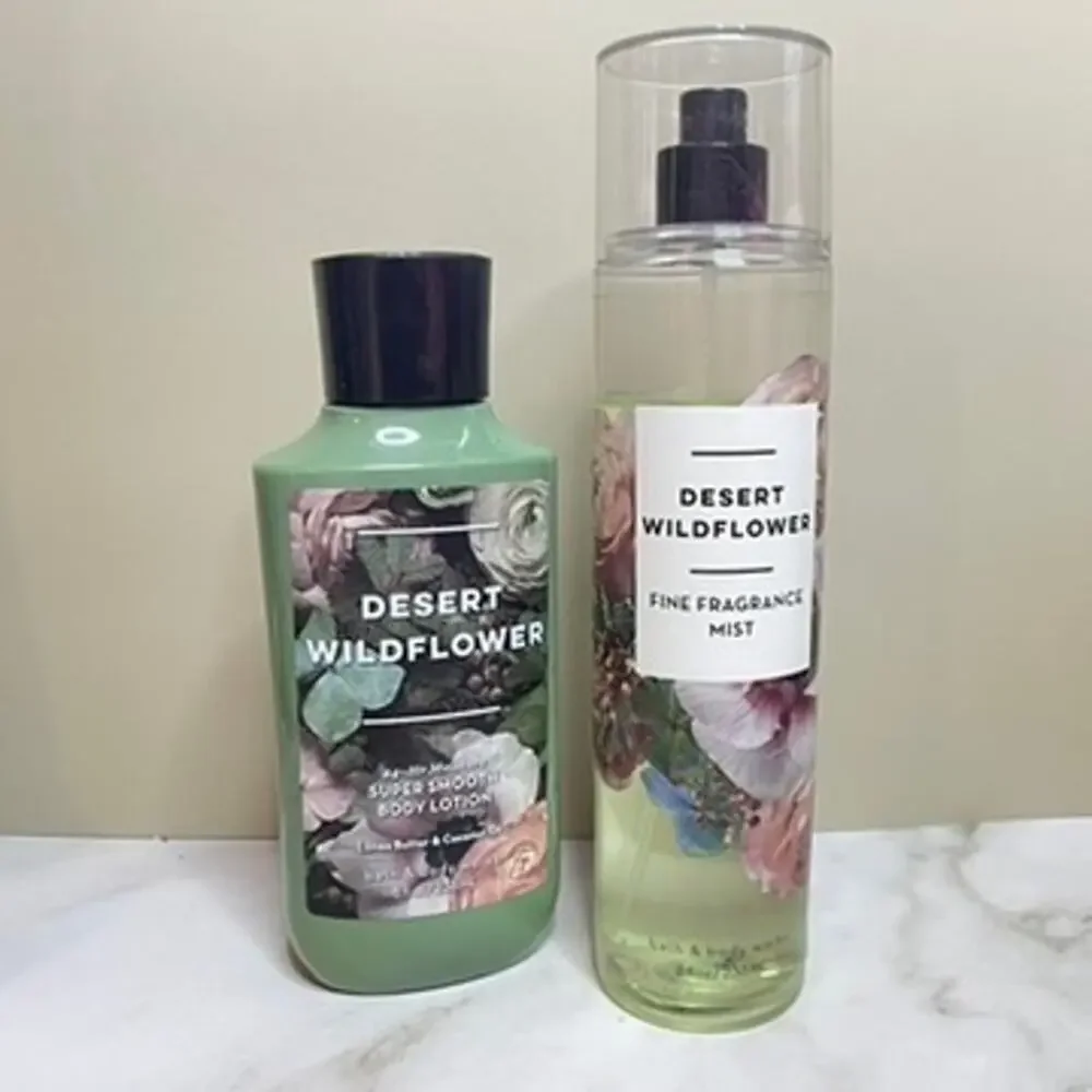 Bath & Body Works Desert Wildflower Fine Fragrance Mist & Body Lotion Full Size